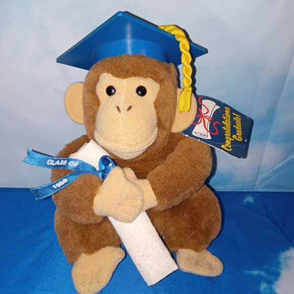 Dakin Class of 1986 Congo the Monkey plush stuffed 8” animal for the graduate! - Picture 1 of 5